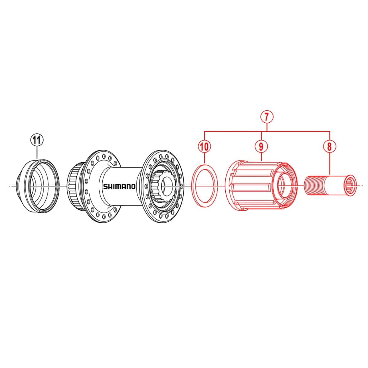 Shimano Sh Y3d398080 Corpetto Ruota Libera Fh M665 Per Mozzi Slx M675 - Foto 9