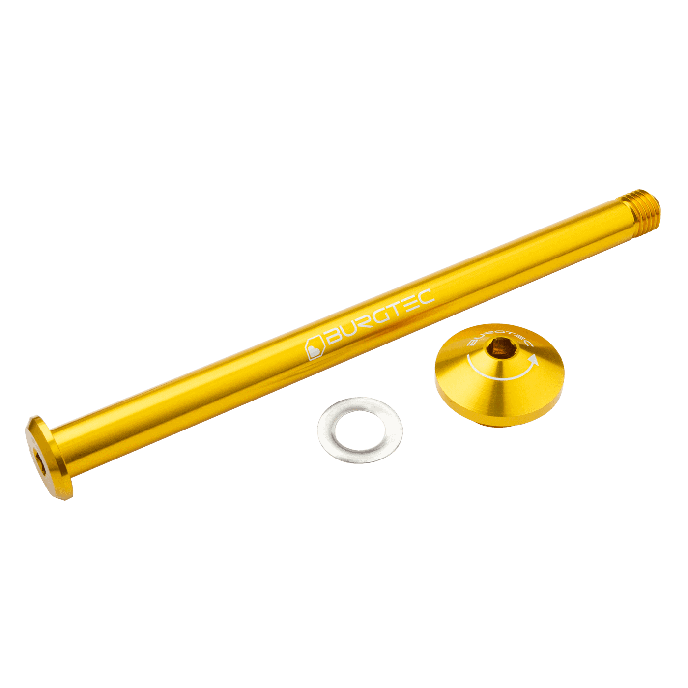 Kit Asse Posteriore 10x175mm Con Perno, Mozzo E Gabbietta 1/4 + Grasso Per Bici - Acciaio