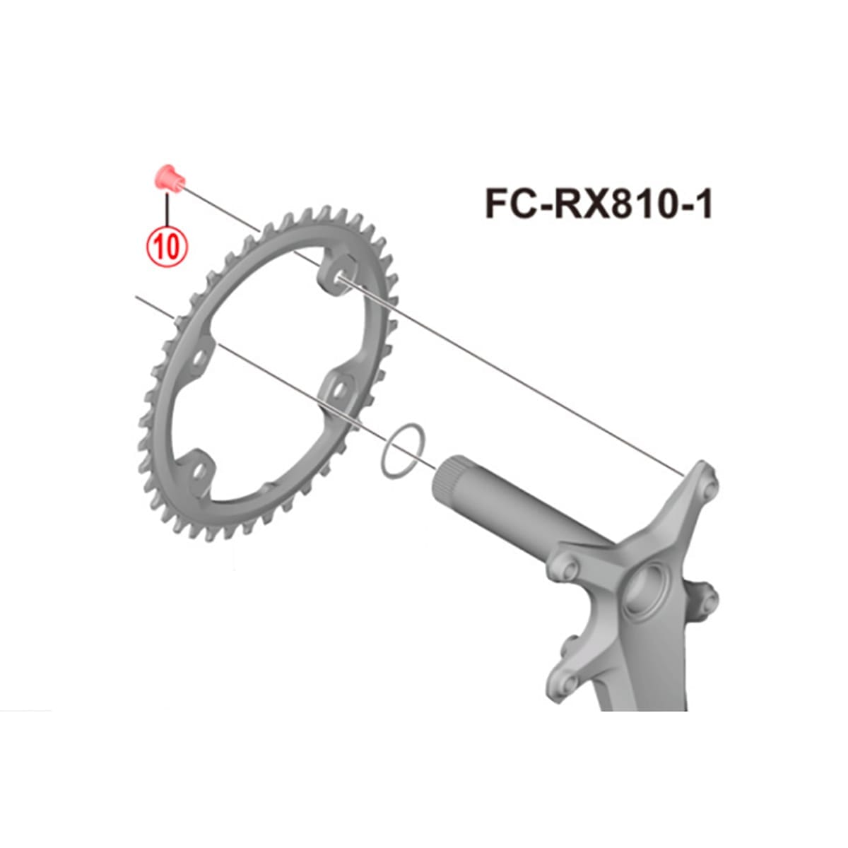 Shimano Viti Fissaggio Paracorona 4 Pezzi - Bulloni Per Anello Protezione Catena Modelli FC-T411, FC-T303, FC-TY501, FC-TC600 - Y-1D298010