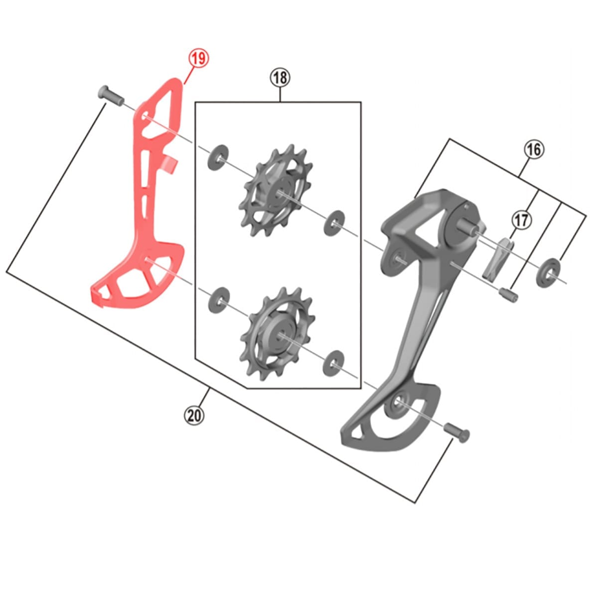 Forcellino Cambio Posteriore SHIMANO XT M8000 #Y5RT98010 - Foto 8